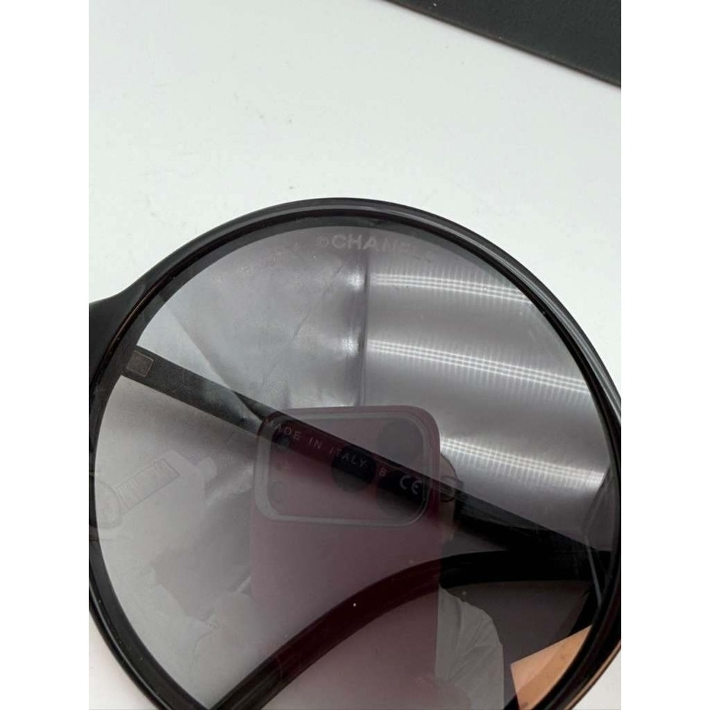 CHANEL Round Sunglasses Black Oversized – 100% Authentic – Excellent Condition - Picture 5 of 12